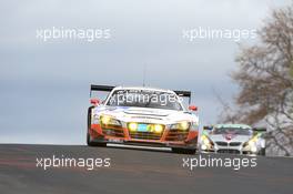 Peter  Terting , Marco  Seefried , Dominik  Schwager ,  , Prosperia C. Abt Racing GmbH , Audi R8 GT3 LMS   06.04.2014. ADAC Zurich 24 Hours Qualifying Race, Nurburgring, Germany