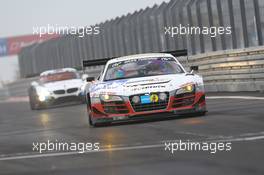 Christopher  Mies , Christer  Jo¨ns , Nicki  Thiim ,  , Prosperia C. Abt Racing GmbH , Audi R8 GT3 LMS   05.04.2014. ADAC Zurich 24 Hours Qualifying Race, Nurburgring, Germany