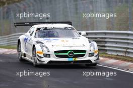 Harold  Primat , Maximilian  Go¨tz ,  ,  , HTP Motorsport , Mercedes-Benz SLS AMG GT3  06.04.2014. ADAC Zurich 24 Hours Qualifying Race, Nurburgring, Germany