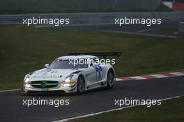 Harold  Primat , Maximilian  Go¨tz ,  ,  , HTP Motorsport , Mercedes-Benz SLS AMG GT3  05.04.2014. ADAC Zurich 24 Hours Qualifying Race, Nurburgring, Germany