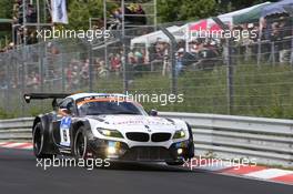 #19 Schubert Motorsport BMW Z4 GT3: Dirk Werner, Dirk Müller, Lucas Luhr, Alexander Sims  20.06.2014. ADAC Zurich 24 Hours, Nurburgring, Germany