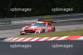 #1 Black Falcon Mercedes-Benz SLS AMG GT3: Lance David Arnold, Jeroen Bleekemolen, Andreas Simonsen, Christian Menzel  20.06.2014. ADAC Zurich 24 Hours, Nurburgring, Germany