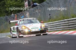 #11 Wochenspiegel Team Manthey Porsche 911 GT3 RSR: Georg Weiss, Oliver Kainz, Michael Jacobs, Jochen Krumbach  20.06.2014. ADAC Zurich 24 Hours, Nurburgring, Germany