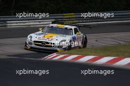 #23 Rowe Racing Mercedes-Benz SLS AMG GT3: Nico Bastian, Jan Seyffarth  20.06.2014. ADAC Zurich 24 Hours, Nurburgring, Germany