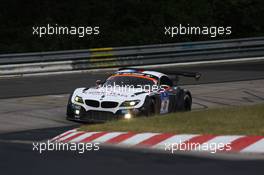 #19 Schubert Motorsport BMW Z4 GT3: Dirk Werner, Dirk Müller, Lucas Luhr, Alexander Sims  20.06.2014. ADAC Zurich 24 Hours, Nurburgring, Germany