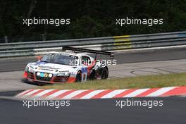 #10 Abt Racing Audi R8 LMS ultra: Christopher Mies, Christer Jöns, Nicki Thiim  20.06.2014. ADAC Zurich 24 Hours, Nurburgring, Germany