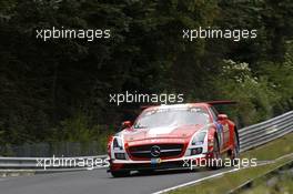 Jeroen Bleekemolen, Andreas Simonsen, Christian Menzel, Arnold, Lance David #1 Black Falcon Team Reissdorf Alkoholfrei Mercedes-Benz SLS AMG GT3 19.06.2014. ADAC Zurich 24 Hours, Nurburgring, Germany