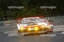 #4 Phoenix Racing Audi R8 LMS ultra: Christopher Haase, Christian Mamerow, René Rast, Markus Winkelhock  20.06.2014. ADAC Zurich 24 Hours, Nurburgring, Germany