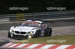 #19 Schubert Motorsport BMW Z4 GT3: Dirk Werner, Dirk Müller, Lucas Luhr, Alexander Sims  20.06.2014. ADAC Zurich 24 Hours, Nurburgring, Germany