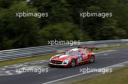 Jeroen Bleekemolen, Andreas Simonsen, Christian Menzel, Arnold, Lance David #1 Black Falcon Team Reissdorf Alkoholfrei Mercedes-Benz SLS AMG GT3 19.06.2014. ADAC Zurich 24 Hours, Nurburgring, Germany