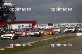 Start of the Race Dirk Werner(GER), Dirk Müller(GER), Lucas Luhr(GER), Alexander Sims (GBR) #19 Schubert Motorsport BMW Z4 GT3 21.06.2014. ADAC Zurich 24 Hours, Nurburgring, Germany