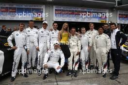 Teamphoto Marcus Schurig (GER), Alex Hofmann (GER), Jethro Bovingdon (GBR), Alexander Mies (GER) #235 BMW Motorsport BMW M235i Racing 21.06.2014. ADAC Zurich 24 Hours, Nurburgring, Germany