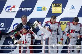 Christopher Haase, Christian Mamerow, René Rast, Markus Winkelhock #4 Phoenix Racing Audi R8 LMS ultra 22.06.2014. ADAC Zurich 24 Hours, Nurburgring, Race, Germany