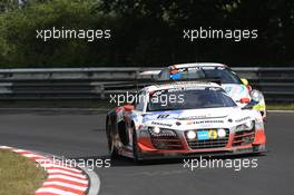 #10 Abt Racing Audi R8 LMS ultra: Christopher Mies, Christer Jöns, Nicki Thiim  22.06.2014. ADAC Zurich 24 Hours, Nurburgring, Germany