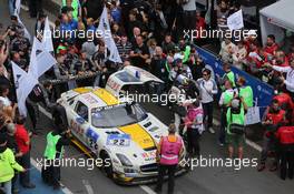 #22 Rowe Racing Mercedes-Benz SLS AMG GT3: Jan Seyffarth, Nico Bastian  22.06.2014. ADAC Zurich 24 Hours, Nurburgring, Germany