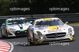 #22 Rowe Racing Mercedes-Benz SLS AMG GT3: Jan Seyffarth, Nico Bastian  22.06.2014. ADAC Zurich 24 Hours, Nurburgring, Germany