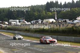 Jeroen Bleekemolen, Andreas Simonsen, Christian Menzel, Arnold, Lance David #1 Black Falcon Team Reissdorf Alkoholfrei Mercedes-Benz SLS AMG GT3 and Jens Klingmann (GER), Dominik Baumann (AUT), Claudia Hürtgen (GER), Martin Tomcyk (GER) #20 Schubert Motorsport BMW Z4 GT3 22.06.2014. ADAC Zurich 24 Hours, Nurburgring, Race, Germany