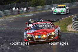 #502 Audi Race Experience Audi R8 LMS ultra: Felix Baumgartner, Marco Werner, Frank Biela, Pierre Kaffer  22.06.2014. ADAC Zurich 24 Hours, Nurburgring, Germany