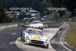 #23 Rowe Racing Mercedes-Benz SLS AMG GT3: Nico Bastian, Jan Seyffarth  22.06.2014. ADAC Zurich 24 Hours, Nurburgring, Germany