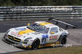 #23 Rowe Racing Mercedes-Benz SLS AMG GT3: Nico Bastian, Jan Seyffarth  22.06.2014. ADAC Zurich 24 Hours, Nurburgring, Germany