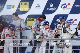 Christopher Haase, Christian Mamerow, René Rast, Markus Winkelhock #4 Phoenix Racing Audi R8 LMS ultra 22.06.2014. ADAC Zurich 24 Hours, Nurburgring, Race, Germany