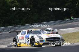 #22 Rowe Racing Mercedes-Benz SLS AMG GT3: Jan Seyffarth, Nico Bastian  22.06.2014. ADAC Zurich 24 Hours, Nurburgring, Germany