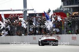 Winner Christopher Haase, Christian Mamerow, René Rast, Markus Winkelhock #4 Phoenix Racing Audi R8 LMS ultra 22.06.2014. ADAC Zurich 24 Hours, Nurburgring, Race, Germany