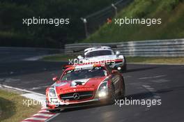 #1 Black Falcon Mercedes-Benz SLS AMG GT3: Lance David Arnold, Jeroen Bleekemolen, Andreas Simonsen, Christian Menzel  22.06.2014. ADAC Zurich 24 Hours, Nurburgring, Germany