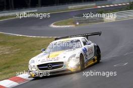 Michael Zehe, Christian Hohenadel, Nico Bastian, Maro Engel #22 Rowe Racing Mercedes-Benz SLS AMG GT3 22.06.2014. ADAC Zurich 24 Hours, Nurburgring, Race, Germany