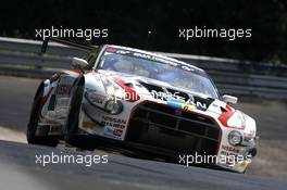 Michael Krumm, Tetsuya Tanaka, Kazuki Hoshino, Katsumasa Chiyo #30 Nissan GT Academy Team RJN Nissan GT-R Nismo GT3 19.06.2014. ADAC Zurich 24 Hours, Nurburgring, Germany