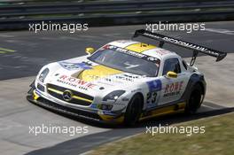 Klaus Graf, Jan Seyffarth, Thomas Jäger, Richard Göransson #23 Rowe Racing Mercedes-Benz SLS AMG GT3 19.06.2014. ADAC Zurich 24 Hours, Nurburgring, Germany