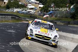 Klaus Graf, Jan Seyffarth, Thomas Jäger, Richard Göransson #23 Rowe Racing Mercedes-Benz SLS AMG GT3 19.06.2014. ADAC Zurich 24 Hours, Nurburgring, Germany