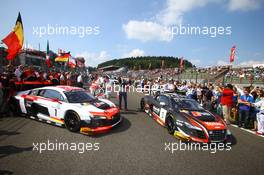 #1 BELGIAN AUDI CLUB TEAM WRT (BEL) AUDI R8 LMS ULTRA GT3 PRO CUP LAURENS VANTHOOR (BEL) MARKUS WINKELHOCK (DEU) RENE RAST (DEU) 23-27.07.2014. 24 Hours of Spa Francorchamps