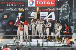 #1 BELGIAN AUDI CLUB TEAM WRT (BEL) AUDI R8 LMS ULTRA GT3 PRO CUP LAURENS VANTHOOR (BEL) MARKUS WINKELHOCK (DEU) RENE RAST (DEU) 23-27.07.2014. 24 Hours of Spa Francorchamps