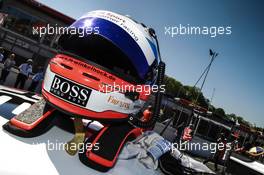 #6 The helmet of Markus Winkelhock (AUT), Phoenix Racing, Audi R8LMS Ultra,  17-18.05.2014. Blancpain Endurance Series, Round 2, Brands Hatch, England