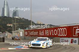 #13 ZAKSPEED (DEU) MERCEDES SLS AMG GT3 ALON DAY (ISR) ANDREAS SIMONSENS (SWE) 01-02.11.2014. Blancpain World Challenge, Baku, Azerbaijan.