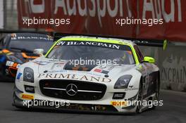 #84 HTP MOTORSPORT (DEU) MERCEDES SLS AMG GT3 MAXIMILIAN GOTZ (DEU) MAXIMILIAN BUNK (DEU) 01-02.11.2014. Blancpain World Challenge, Baku, Azerbaijan.