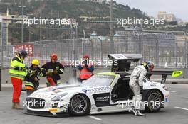 #84 HTP MOTORSPORT (DEU) MERCEDES SLS AMG GT3 MAXIMILIAN GOTZ (DEU) MAXIMILIAN BUNK (DEU) 01-02.11.2014. Blancpain World Challenge, Baku, Azerbaijan.