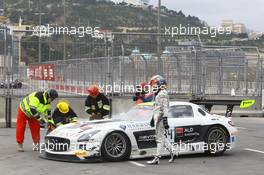 #84 HTP MOTORSPORT (DEU) MERCEDES SLS AMG GT3 MAXIMILIAN GOTZ (DEU) MAXIMILIAN BUNK (DEU) 01-02.11.2014. Blancpain World Challenge, Baku, Azerbaijan.