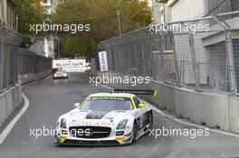 #84 HTP MOTORSPORT (DEU) MERCEDES SLS AMG GT3 MAXIMILIAN GOTZ (DEU) MAXIMILIAN BUNK (DEU) 01-02.11.2014. Blancpain World Challenge, Baku, Azerbaijan.