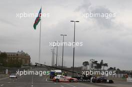 #85 HTP MOTORSPORT (DEU) MERCEDES SLS AMG GT3 SERGEI AFANASIEV (RUS) STEF DUSSELDORP (NLD) 01-02.11.2014. Blancpain World Challenge, Baku, Azerbaijan.