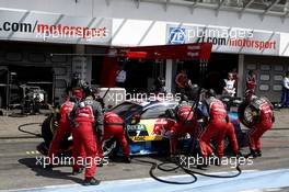 Pitstop, Mattias Ekstroem (SWE), Audi Sport Team Abt Sportsline, Audi A5 DTM 04.05.2014, Hockenheimring, Hockenheim, Sunday.