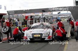 Pitstop, Edoardo Mortara (ITA) Audi Sport Team Abt Audi RS 5 DTM 16.05.2014, Motorsport Arena, Oschersleben, Friday.