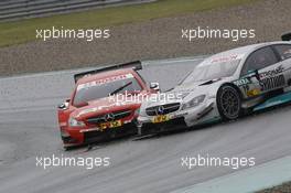 Daniel Juncadella (ESP) Mercedes AMG DTM-Team Mücke DTM Mercedes AMG C-Coupé and Vitaly Petrov (RUS) Mercedes AMG DTM-Team Mücke DTM Mercedes AMG C-Coupé 18.05.2014, Motorsport Arena, Oschersleben, Sunday.