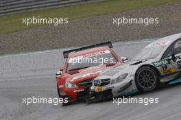 Daniel Juncadella (ESP) Mercedes AMG DTM-Team Mücke DTM Mercedes AMG C-Coupé and Vitaly Petrov (RUS) Mercedes AMG DTM-Team Mücke DTM Mercedes AMG C-Coupé 18.05.2014, Motorsport Arena, Oschersleben, Sunday.