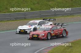Miguel Molina (ESP) Audi Sport Team Abt Sportsline, Audi RS 5 DTM, versus Martin Tomczyk (GER) BMW Team Schnitzer, BMW M4 DTM,  18.05.2014, Motorsport Arena, Oschersleben, Sunday.