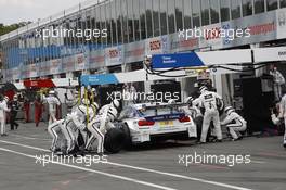 Pitstop, Maxime Martin (BEL) BMW Team RMG BMW M4 DTM 28.06.2014, Norisring, Nürnberg, Germany, Friday.