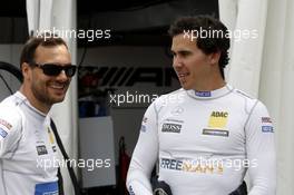 Gary Paffett (GBR) Mercedes AMG DTM-Team HWA DTM Mercedes AMG C-Coupé and Robert Wickens (CAN) Mercedes AMG DTM-Team HWA DTM Mercedes AMG C-Coupé 28.06.2014, Norisring, Nürnberg, Germany, Friday.