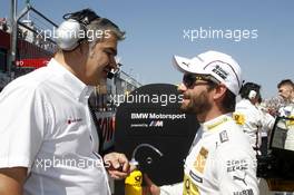 Dieter Gass (GER) Audi Sport DTM and Timo Glock (GER) BMW Team MTEK BMW M3 DTM 13.07.2014, Moscow Raceway, Moscow, Russia, Sunday.