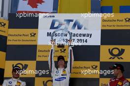 Podium, Winner Maxime Martin (BEL) BMW Team RMG BMW M4 DTM 13.07.2014, Moscow Raceway, Moscow, Russia, Sunday.